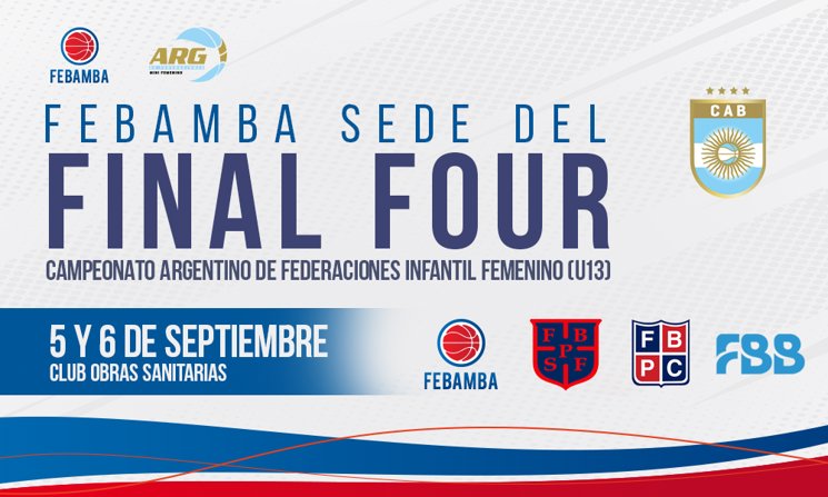 FeBAMBA será sede del Final Four Campeonato Argentino Infantil Femenino